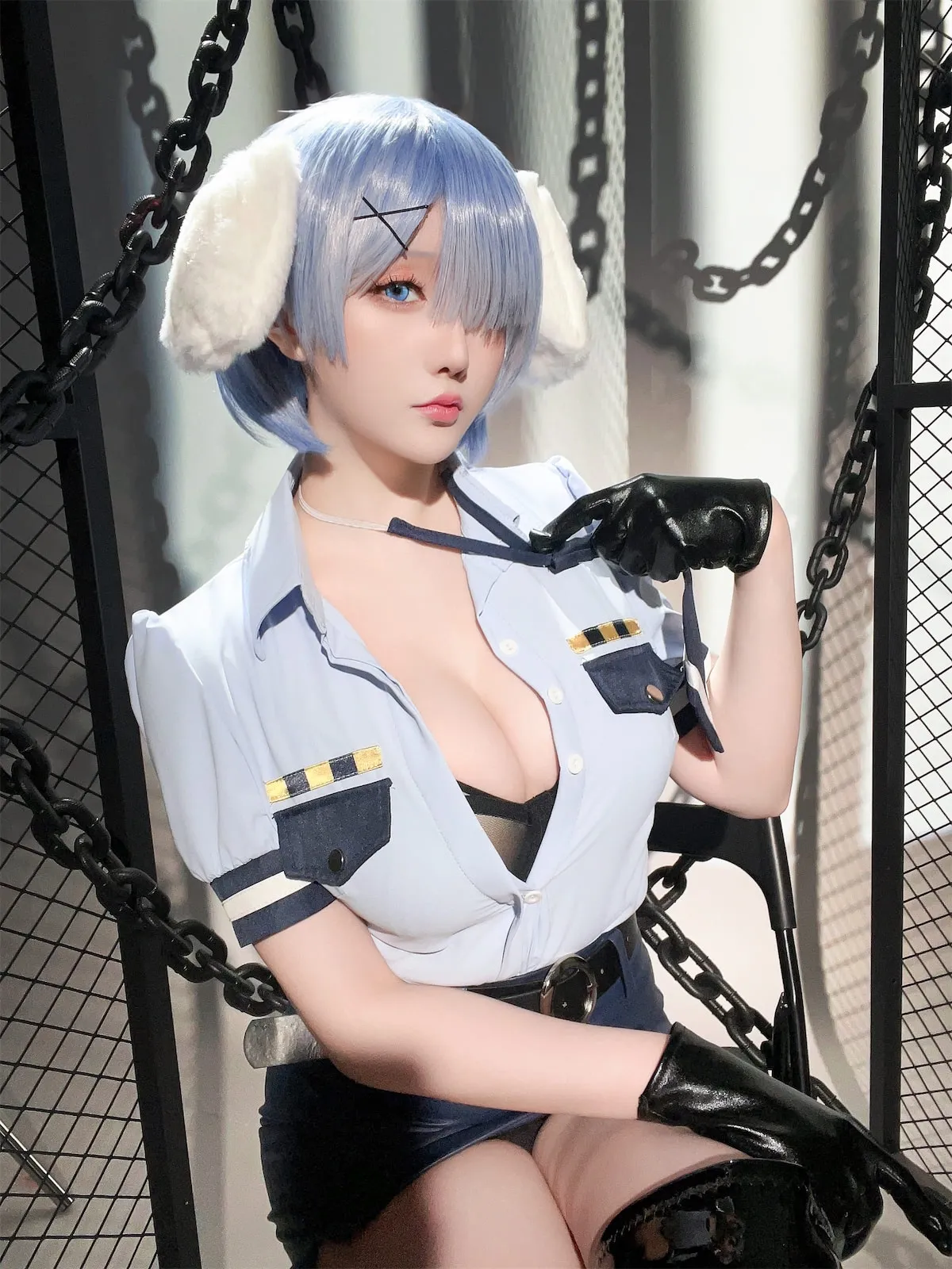Hoshilily (星之迟迟) Rem Dog-Eared Police Officer - ReZero-erohere88.webp
